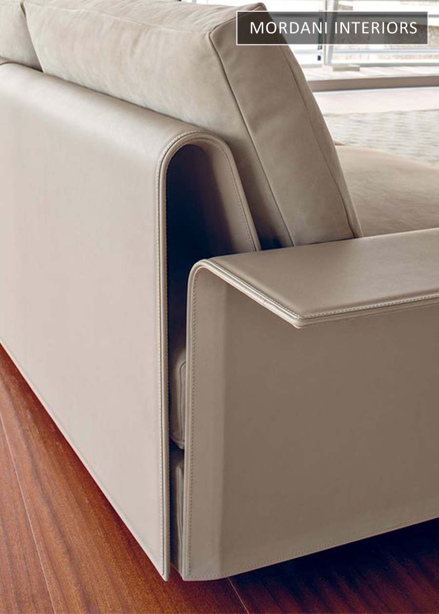 Acadia Cream Leather Upholstery